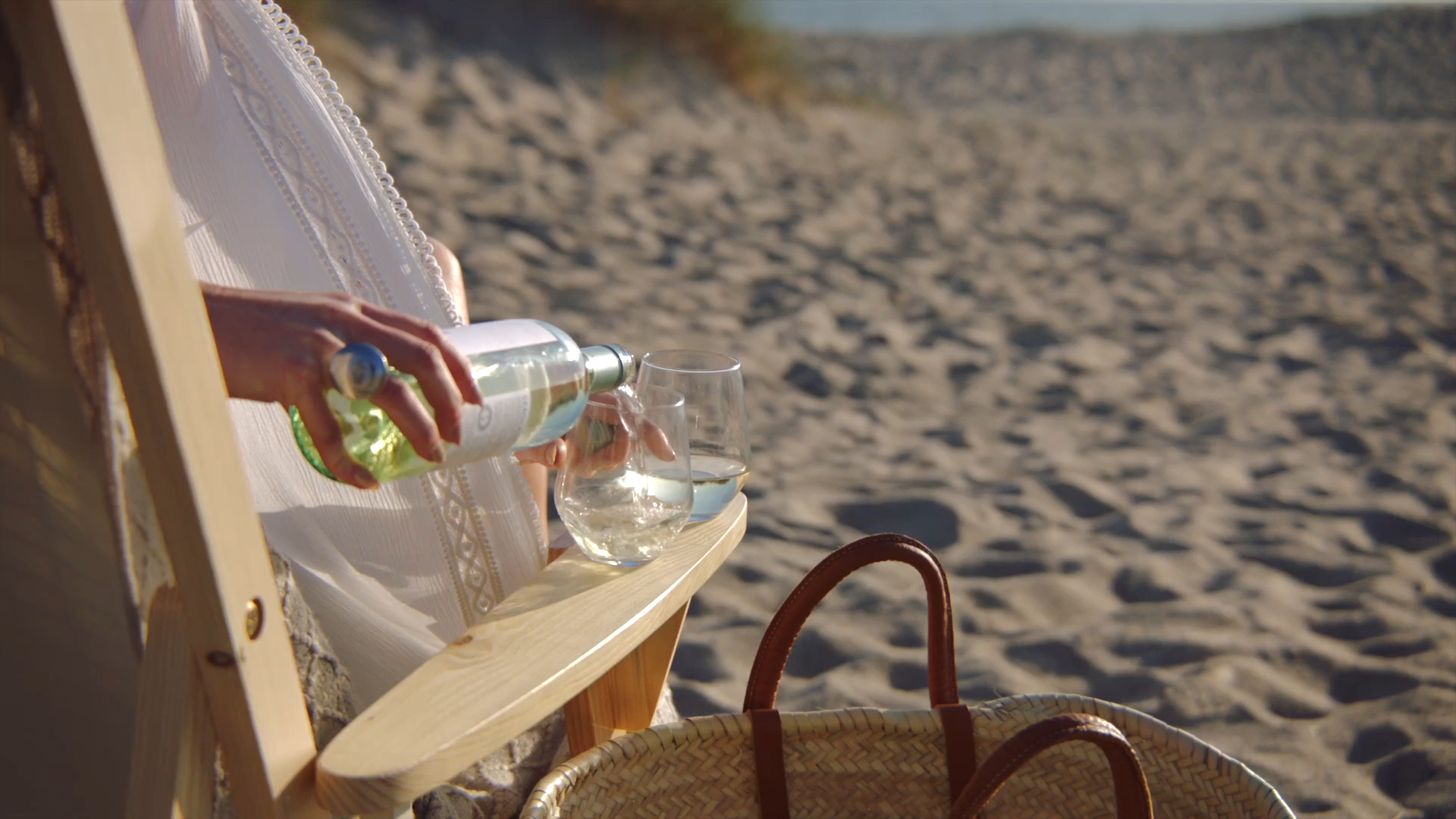 Pouring SEAGLASS at the beach